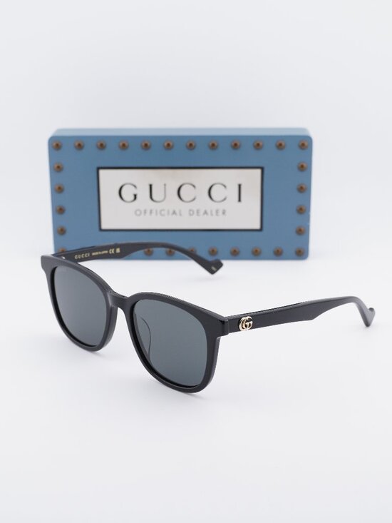 Gucci GG1001SK 001 Women Square Sunglasses - Black / Grey main image 5